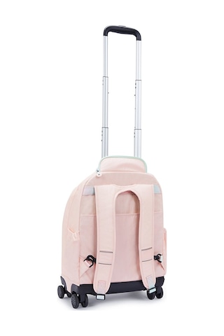 Kıplıng New Zea 8 Tekerlekli Okul Çantası Pembe Blush Metallıc