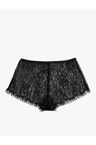 Koton Dantelli Boxer Şort Siyah 5wlk80039mk Siyah