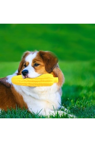 Yumuşak Mısır Şekli Köpek Gıcırdayan Oyuncak Diş Taşlama Pet Çiğneme Oyuncak İnteraktif Oynama