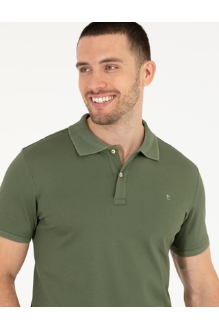 Pierre Cardin Erkek Haki Basic Tişört 50262665-vr027 Haki