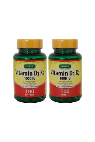 Vitapol Vitamin D3 Vitamin K2 2 Adet 100 Softgel D Vitamini K Vit