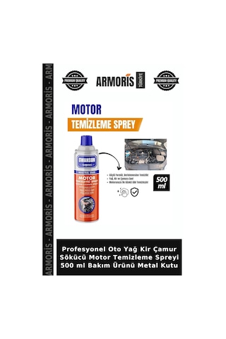 Profesyonel Oto Yağ Kir Çamur Sökücü Motor Temizleme Spreyi 500 Ml Bakım Ürünü Metal Kutu