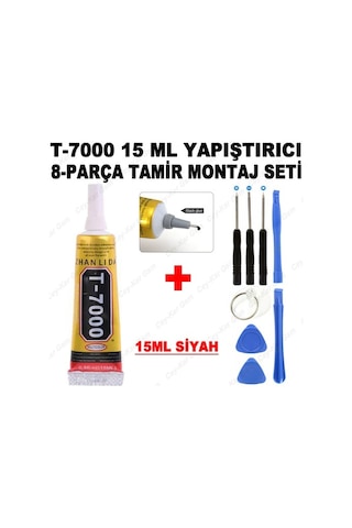 15 ML T7000 Lcd Ekran Kapak Plastik Yapıştırıcı Siyah+Tamir Seti 8 15 ML T7000 Lcd Ekran Kapak Plastik Yapıştırıcı Siyah+Tamir Seti 8