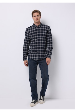 Colin's Colins Slim Fit Shirt Neck Ekoseli Erkek Lacivert Uzun Kol Gömlek Cl1077137 Q1.v1 Nav Lacivert