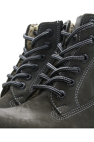 Gri Kırçıllı Yuvarlak Bot Bağcığı Gri