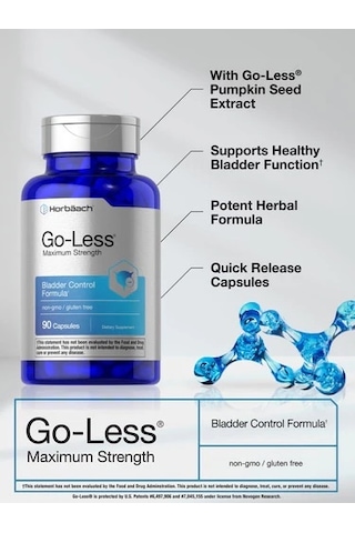 Go-less Pumpkin Seed Maximum Strenght Bladder Control 90 Capsules