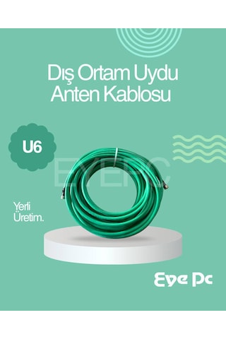 50 Metre Uydu Anten Çanak Lnb Hat'line Kablosu 50m Full Hd Destekli Rgu U6 Kalın Kablo