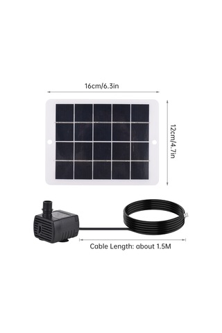 Güneş Enerjili Su Pompası Kiti 3 W 5 V Güneş Paneli 7