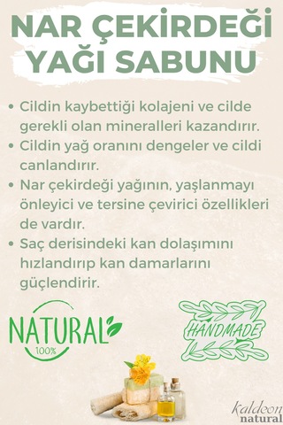 Kabak Lifli El Yapımı Doğal Nar Çekirdeği Yağı Sabunu 120 G