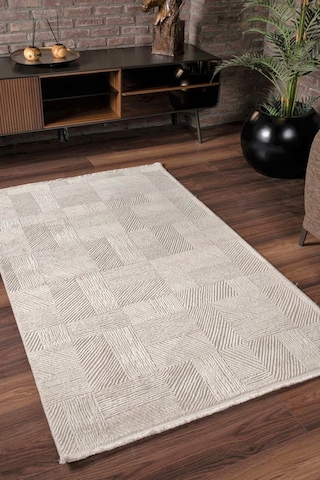 Konfor Leo 2969 Modern Dokuma Halı Krem