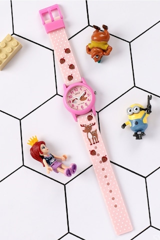 Q&Q V22A-015VY Su Geçirmez Rakamlı Kız Çocuk Kol Saati