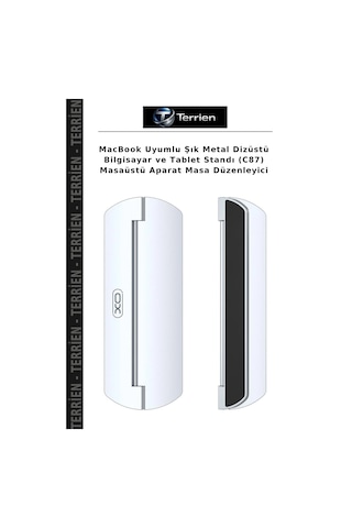 Macbook Uyumlu Şık Metal Dizüstü Bilgisayar Ve Tablet Standı C87 Masaüstü Aparat Masa Düzenleyici