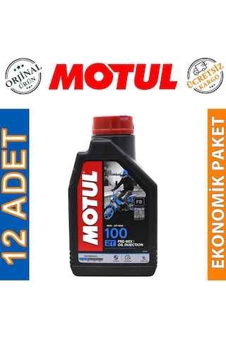 Motul 100 2T 2 Zamanlı Motosiklet Motor Yağı 12 x 1 L