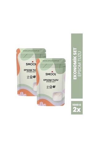 Epsom Tuzu 2'li Set 2x1000 Gr İngiliz Tuzu Katkısız, Banyo Tuzu Ayak Banyosu Peeling 2 Kg Acai Üzümü