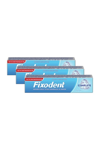 Fixodent Complete Ferah Diş Protez Yapıştırıcı Krem 3 x 47 G