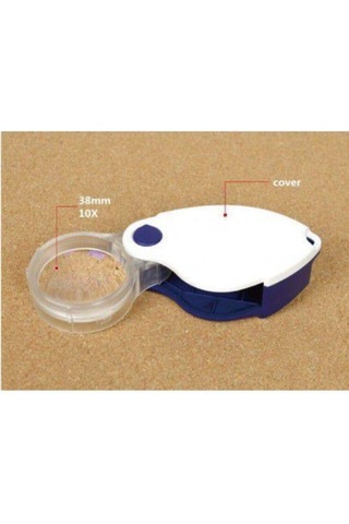 Işıklı Mini Büyüteç, 38mm, 10x Büyütme