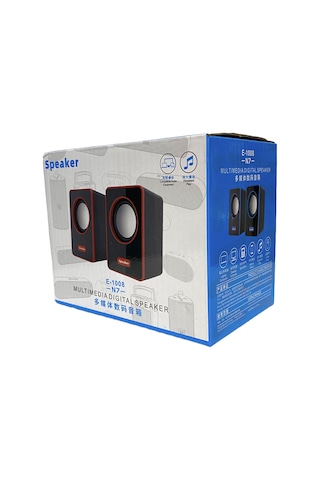 E1008 PC Laptop 1+1 Ses Sistemi 3.5 MM Jack USB Bilgisayar Hoparlörü