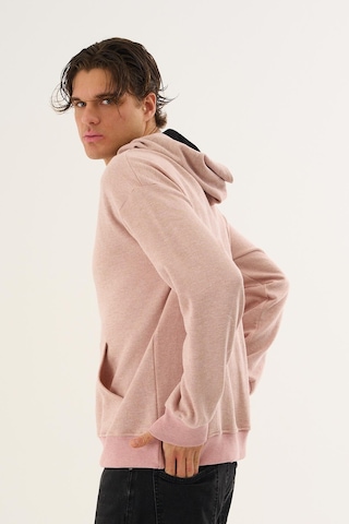 Alexandergardi Alexandergardı Kangru Cepli Kapişonlu Sweatshirt E23-00176 Pembe