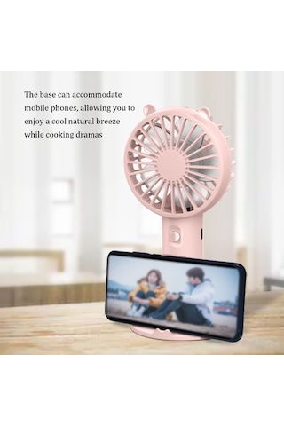 Cacaotaşınabilir El Fanı Mini Soğutma Fanı Usb Sessiz Soğutucu El Fanı 5692 Pembe
