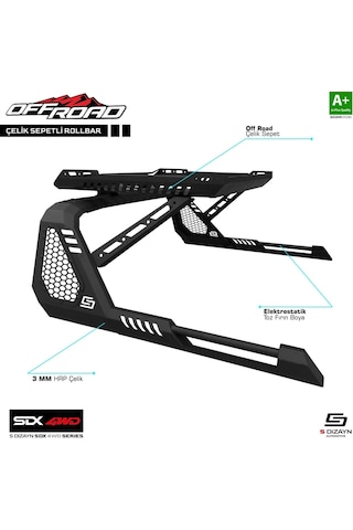 S-dizayn Sdx 4wd Off Road Isuzu D-max 3 Sepetli Çelik Roll Bar V1 2019 Üzeri