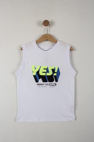 Erkek Çocuk Yes Yazılı Şortlu Takım-6087-Beyaz-Yeşil Beyaz - Yeşil