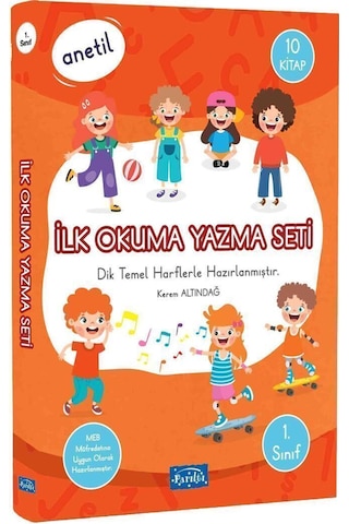 Anetil- Ilk Okuma Yazma Seti 10 Kitap Ve Örnek Harfli Çalışma Defteri Yeni Müredata Göre