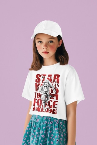 Sevbano Tasarım Star Wars Yıldız Savaşları Baskılı Unisex Çizgi Film Çocu Beyaz
