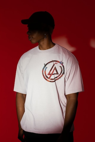 Sevbano Linkin Park Sırt Baskılı Unisex Oversize Müzik Grubu Tişört Beyaz