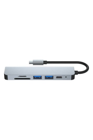 6 In 1 Type C To Hdmı / 2 USB 3.0- USB-C Pd- Sd Tf Çevirici Kablo