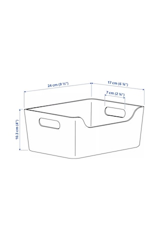 Ikea Uppdatera Saklama Kabı 24x17x10 Cm, Beyaz 250689816 Beyaz