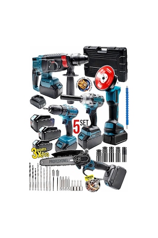 Moonshop Set005 Şarjlı Darbeli 5'li Set