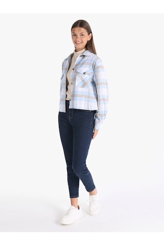 Colin's Colins Regular Fit Mavi Kadın Uzun Kol Gömlek Cl1066876 Mavi