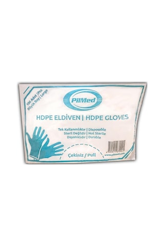 Tek Kullanımlık Şeffaf Hijyenik Poşet Eldiven 500 Adet Eko Paket