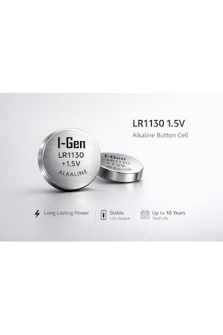 I-gen Lr1130 1.5v Alkalin Düğme Pil Ag10, L1131, 389 20'li Paket