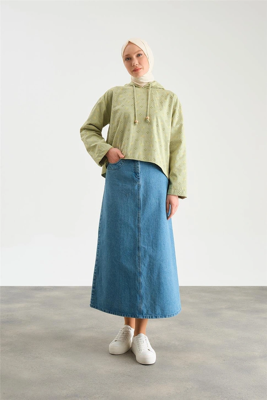 Armine Brode Sweat 23y3139 Çağla Yeşil