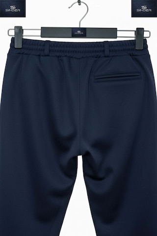 Ss Sinser Unısex Pantolon Bel Lastikli Likralı Paça Katlamalı Stil Lacivert