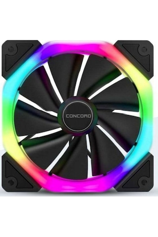 Concord C 894 Rgb Gökkuşağı Renkli 12Cm Soğutucu Pc Kasa Fanı