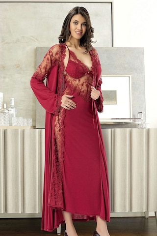 Xses 1019 Kadın Çeyizlik Penye 6'lı Takım-bordo Bordo