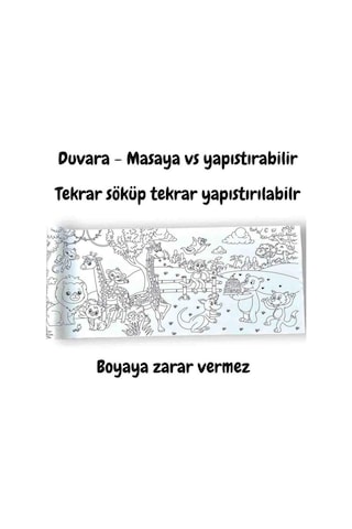 Carioca 4'lü Boyama Seti + Lino Yapışkanlı Boyama Kağıdı 200x30 Cm Anımal Paradıse