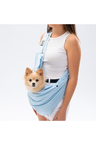 Pawstar Mavi Crossbody Küçük Irk Köpek Çapraz Taşıma Çantası