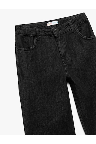Koton Pamuklu Rahat Kesim Denim Pantolon Siyah 6wkb40002td Siyah