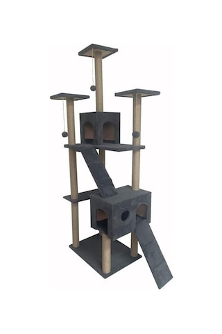 Pet Residence Kedi Tırmalama Evi Antrasit 170 X 60 X 50 Cm