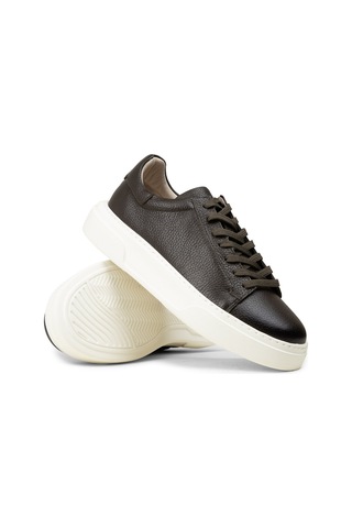 Deery Erkek Hakiki Deri Haki Sneaker Ayakkabı - 04651mhake01