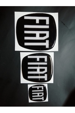 Fiat Linea Eski Kasa Siyah Logo Set 3'lü Ön-arka-direksi...