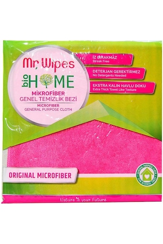Mr. Wipes Mikrofiber Genel Temizlik Bezi Pembe 40 x 40 CM