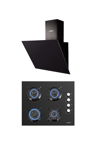 Kumtel KO-40 TAHDF - DA6-833 Siyah Ankastre Set