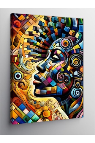 Kanvas Tablo Soyut Desenler Ve İnsan 70cmx100cm