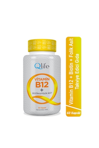 Vitamin B12 - Metilkobalamin B12 Vitamini 1000 Mg 60 Kapsül