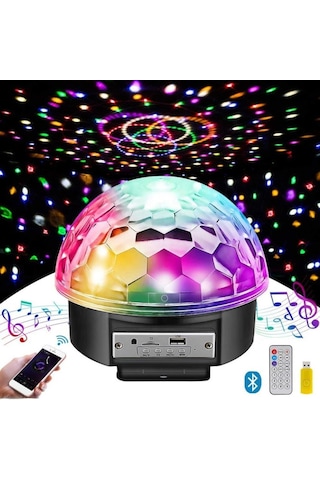 Led Kristal Disko Topu 220 V Usb  Hoparlör