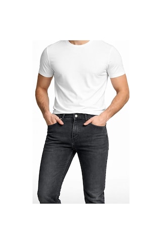 Classics Men Erkek Slim Fit Dar Paça Esnek Likralı Denim Jeans Kot Pantolon 7573 Koyu Gri